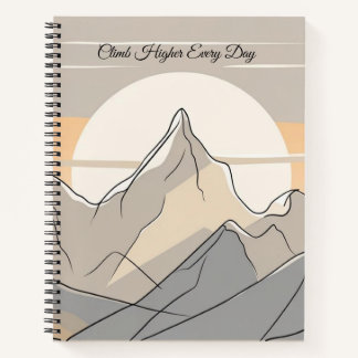 Mountain Moodline - Minimalistische Natuur Notitie Notitieboek