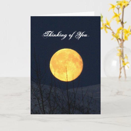 Mountain Moon; sympathie Kaart (Gele Bloem)