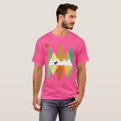 Mountain Moose Retro Wandelen Camping Tshi T-shirt (Voorkant volledig)