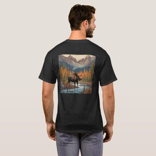 Mountain moose valley t-shirt (Achterkant volledig)