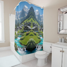 Mountain Mornings Escape naar een rustige Alpen Douchegordijn