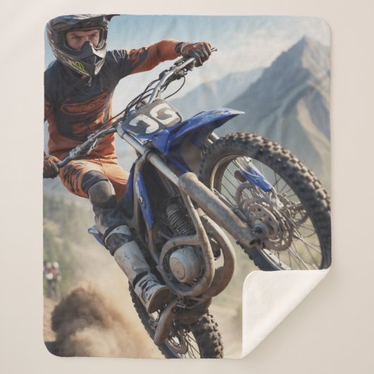 Mountain Motocross Racing Sherpa Deken (Voorkant)
