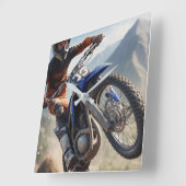 Mountain Motocross Racing Vierkante Klok (Hoek)