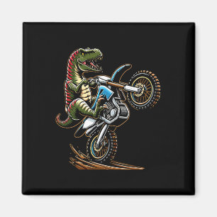 Mountain Motor Biking Dinosaurus Motorfiets Sport  Magneet