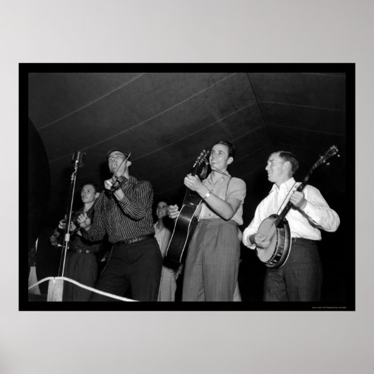 Mountain Music Festival in Asheville, NC 1938 Poster (Voorkant)