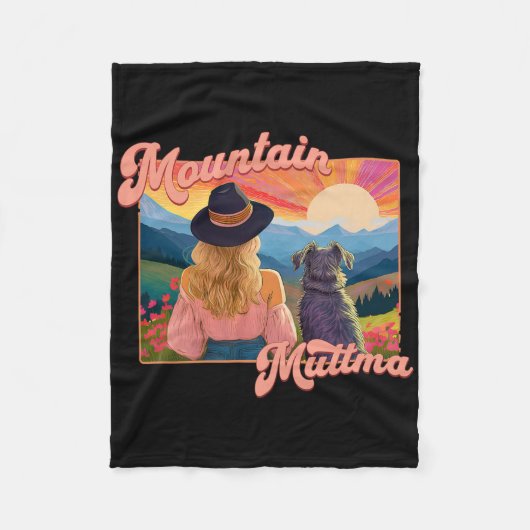 Mountain Muttma Boho Hond Wandelroute Camping Avon Fleece Deken (Voorkant)