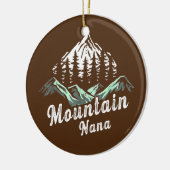 Mountain Nana Camping Hiking Mam Adventure Keramisch Ornament (Links)