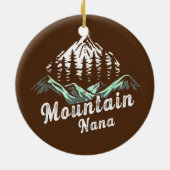 Mountain Nana Camping Hiking Mam Adventure Keramisch Ornament (Achterkant)