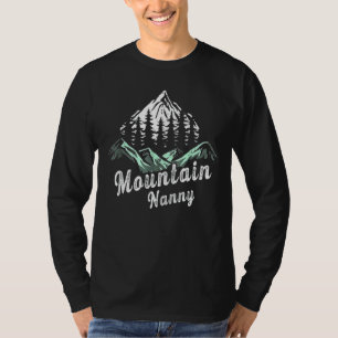 Mountain Nanny Camping Hiking Mam Adventure Moeder T-shirt