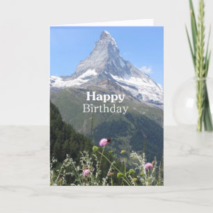 Mountain natuur fotografie Happy Birthday kaart