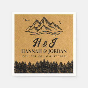 Mountain natuur rustieke buitenshuis bosrijke brui servet