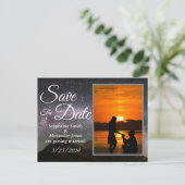 Mountain Night Save The Date Aankondigingskaart (Staand voorkant)