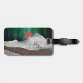 Mountain Northern Lights Bagagelabel (Achterkant horizontaal)