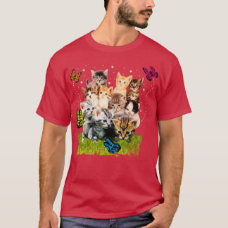Mountain of Cats Schattigee Kittens Kawaii Cat Lov T-shirt
