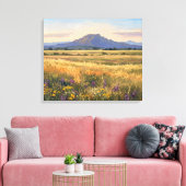 Mountain on the plain canvas afdruk (Insitu (Woonkamer))