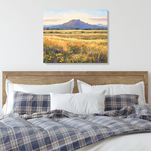 Mountain on the plain canvas afdruk (Insitu (Slaapkamer))