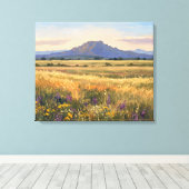 Mountain on the plain canvas afdruk (Insitu (Houten vloer))