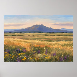 Mountain on the plain poster