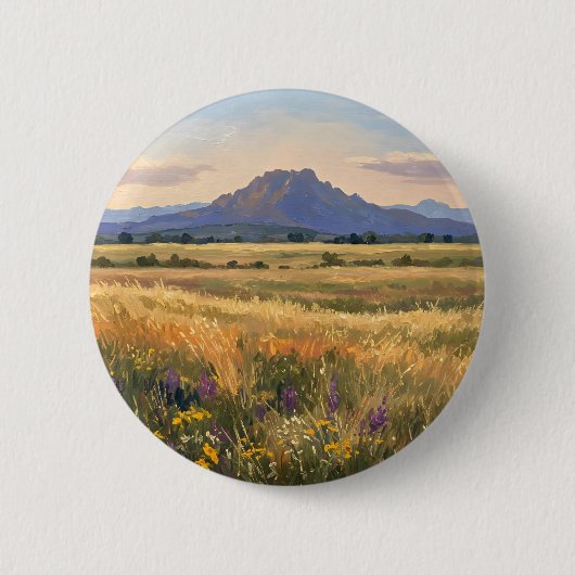 Mountain on the plain ronde button 5,7 cm (Voorkant)