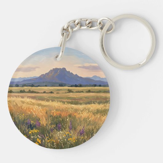 Mountain on the plain sleutelhanger (Achterkant)