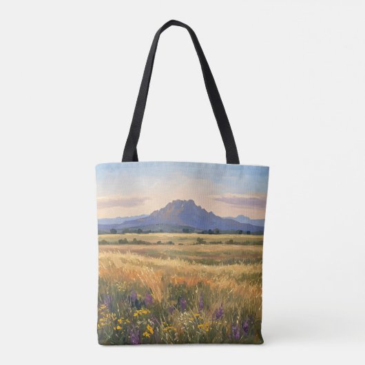 Mountain on the plain tote bag (Achterkant)