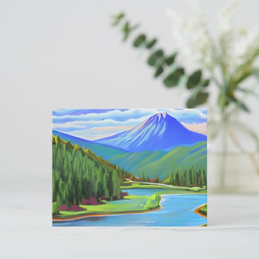 Mountain Oregon Briefkaart (Staand voorkant)