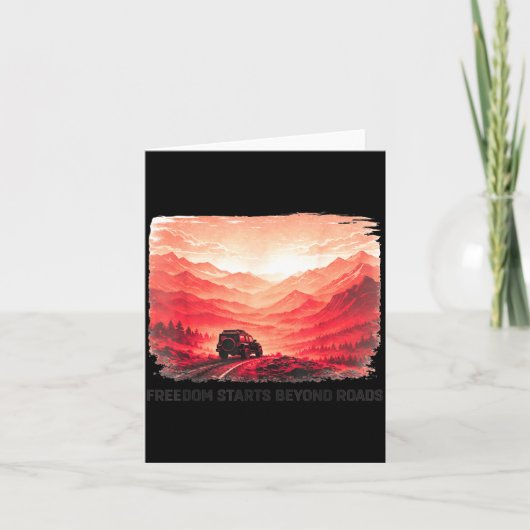 Mountain Overland Freedom Kunstwerk Kaart (Voorkant)