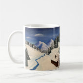 Mountain Painting Cabin Wilderness Koffiemok (Links)