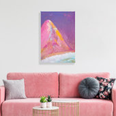 Mountain Painting - Oil Pastel Canvas Afdruk (Insitu (Woonkamer))