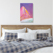 Mountain Painting - Oil Pastel Canvas Afdruk (Insitu (Slaapkamer))