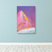 Mountain Painting - Oil Pastel Canvas Afdruk (Insitu (Houten vloer))