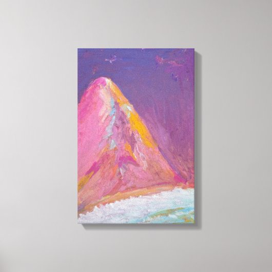 Mountain Painting - Oil Pastel Canvas Afdruk (Voorkant)