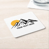 Mountain Painting Wilderness op maat Kartonnen Onderzetters (Schuin)