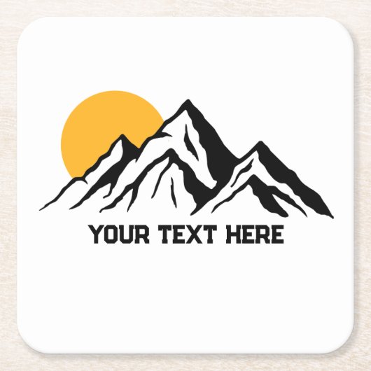 Mountain Painting Wilderness op maat Kartonnen Onderzetters (Voorkant)