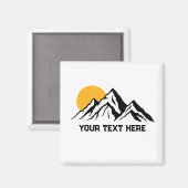 Mountain Painting Wilderness op maat Magneet (Voorkant / Achterkant)