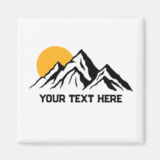 Mountain Painting Wilderness op maat Magneet (Voorkant)