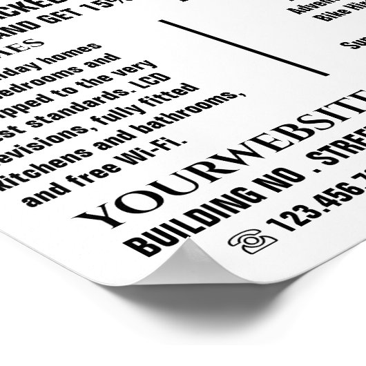 Mountain Park, Holiday Park Adverteren Poster (Hoek)