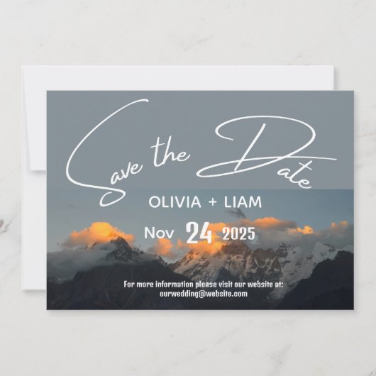 Mountain Park slaat de datum van de bestemmingsuit Save The Date (Voorkant)