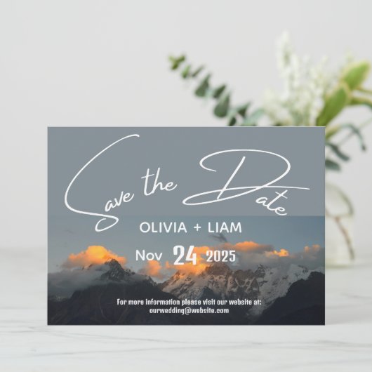 Mountain Park slaat de datum van de bestemmingsuit Save The Date (Staand voorkant)