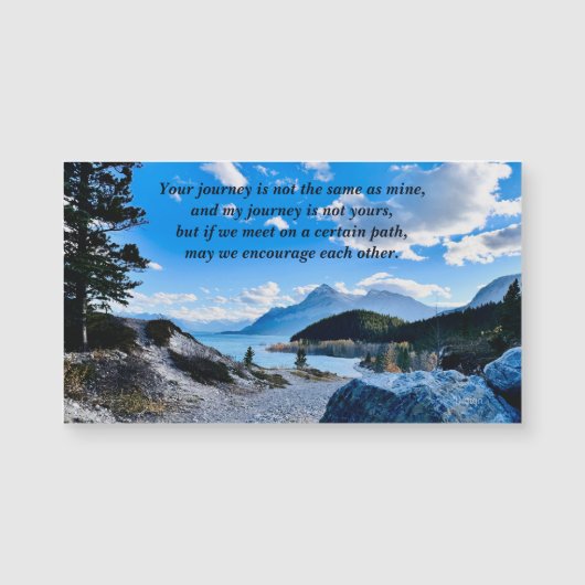Mountain Path Photo Life's Journey Quote Magnet (Voorkant)