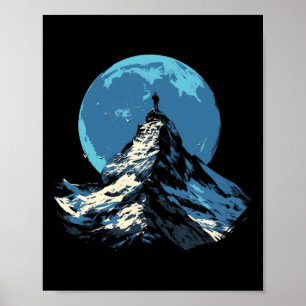 Mountain Peak Avontuur Ontwerp - Klimmen En Wandel Poster