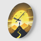 Mountain Peak Silhouette with a winding. Pedestal Grote Klok (Hoek)