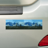 Mountain Peaks digitale kunst - John Muir quote Bumpersticker (Op auto)