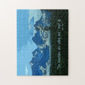 Mountain Peaks digitale kunst - John Muir quote Legpuzzel (Verticaal)