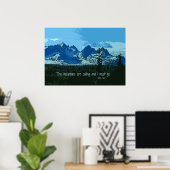 Mountain Peaks digitale kunst - John Muir quote Poster (Thuiskantoor)