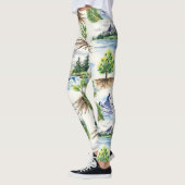 Mountain Peaks Naadloos Patroon Leggings (Links)