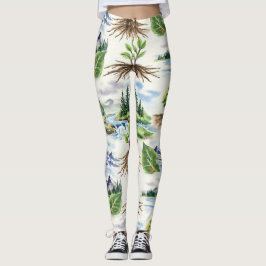 Mountain Peaks Naadloos Patroon Leggings