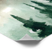 Mountain Peaks & Pine Alfabetische Zitting Grafiek Poster (Hoek)