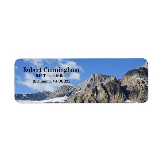 Mountain Peaks Return Address Labels (Voorkant)