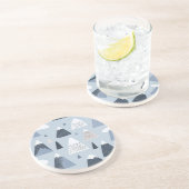 Mountain Peaks Scandinavian Pattern Stone Onderzet Zandsteen Onderzetter (Zijkant)